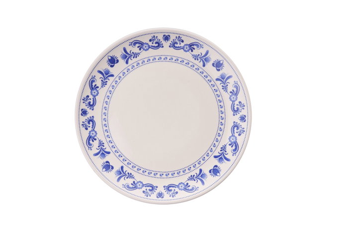 Hermia Juego de Platos de Servicio de Cerámica Azul y Blanco (6 Piezas)